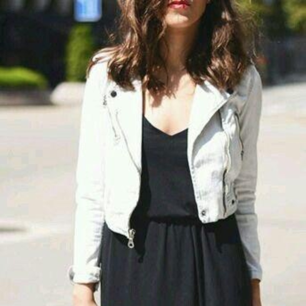 Aeropostale Light-Wash Denim Moto Jacket Brand New - Picture 5 of 6